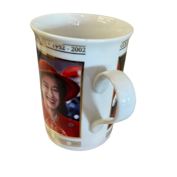 Vintage Golden Jubilee Queen Elizabeth II Commemorative 2002 Bone China 4"Hx3"W - Picture 4 of 9